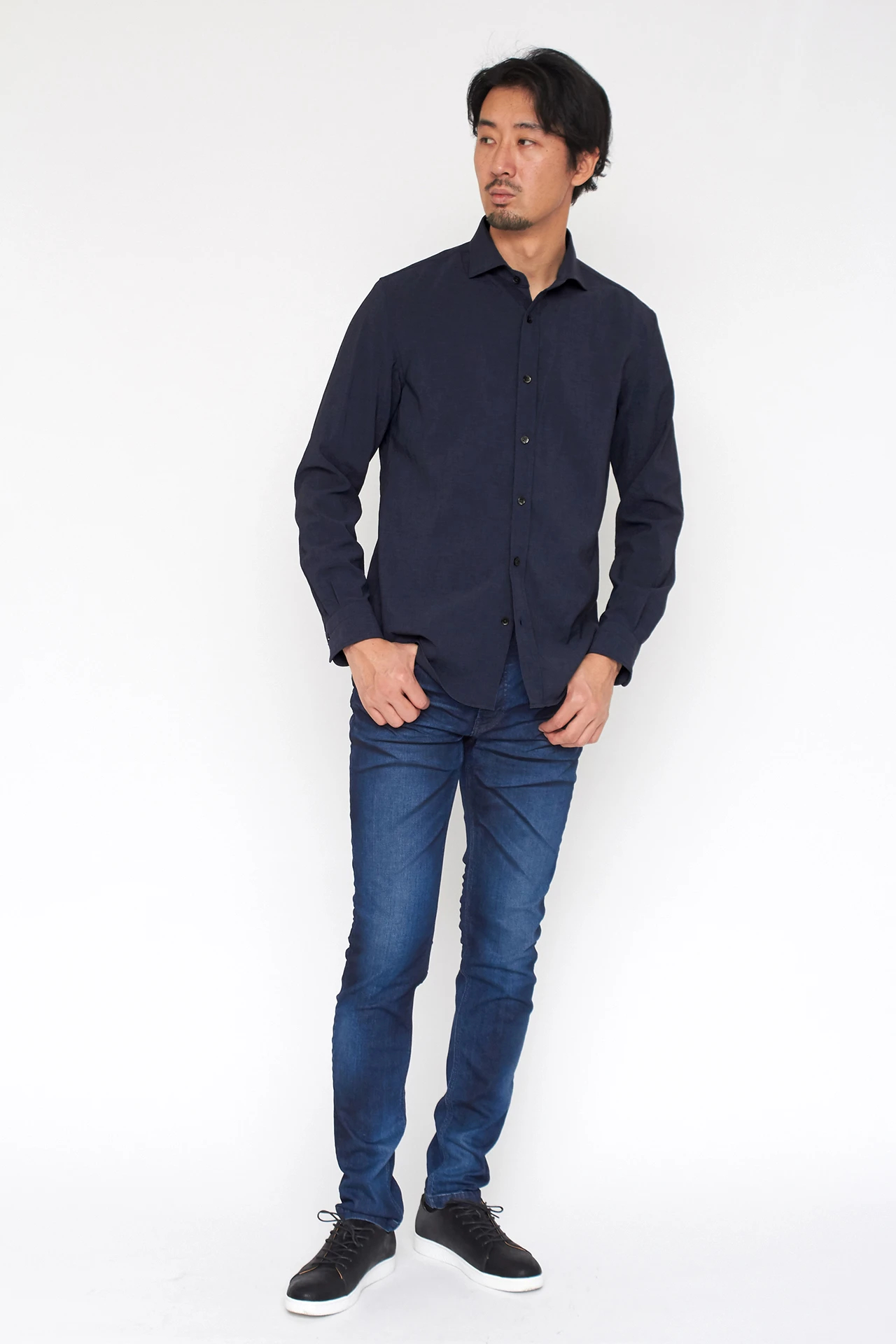 HIGH STREET∴シック＆シンドライストレッチカッタウェイシャツ / HIGH 