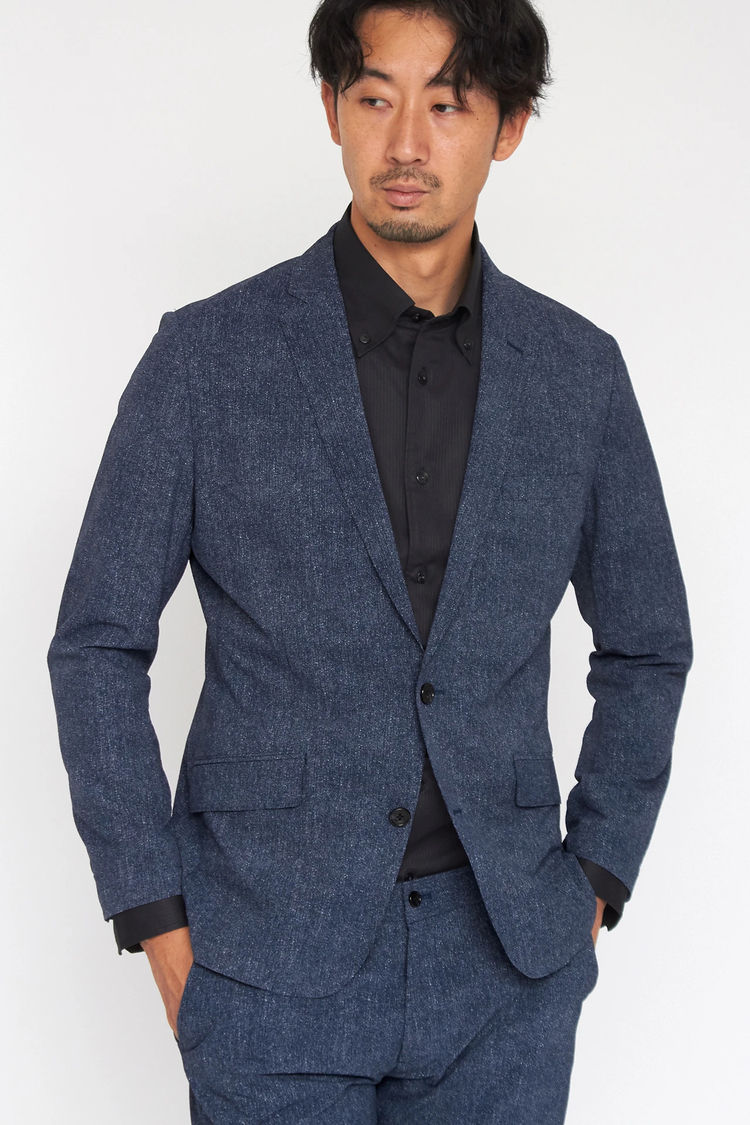 HIGH STREET(ハイストリート) |HIGH STREET∴COOLMAXデニムプリントサッカージャケット