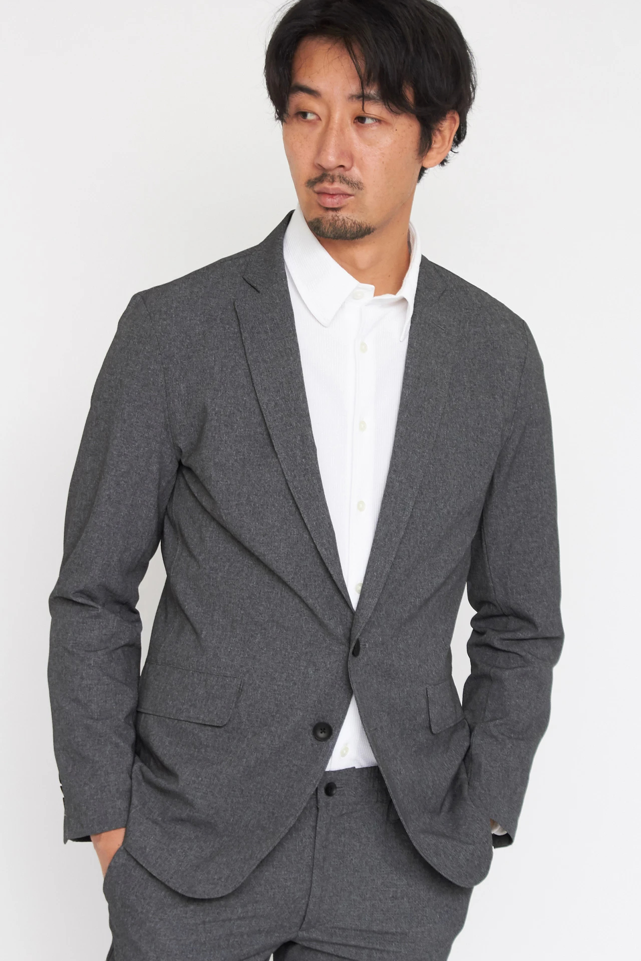 【グレー】HIGH STREET∴ PrimeflexDotAir 2WAYストレッチジャケット HIGH STREET∴ PrimeflexDotAir 2WAYストレッチジャケット / HIGH