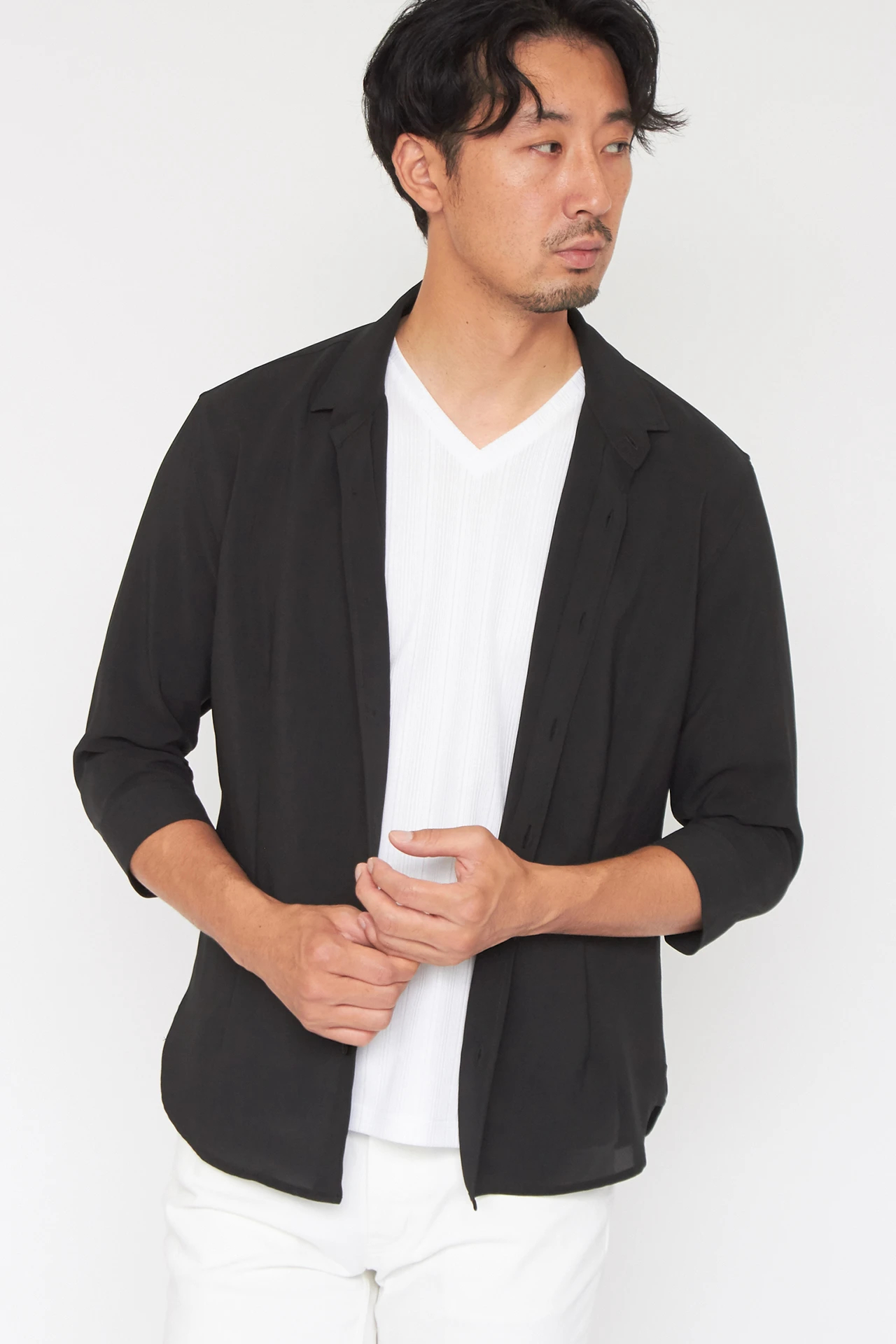 ハイストリート（HIGH STREET）/HIGH STREET∴リフラクスショートウイング７分袖シャツ HIGH STREET∴リフラクスショートウイング7分袖シャツ / HIGH STREET