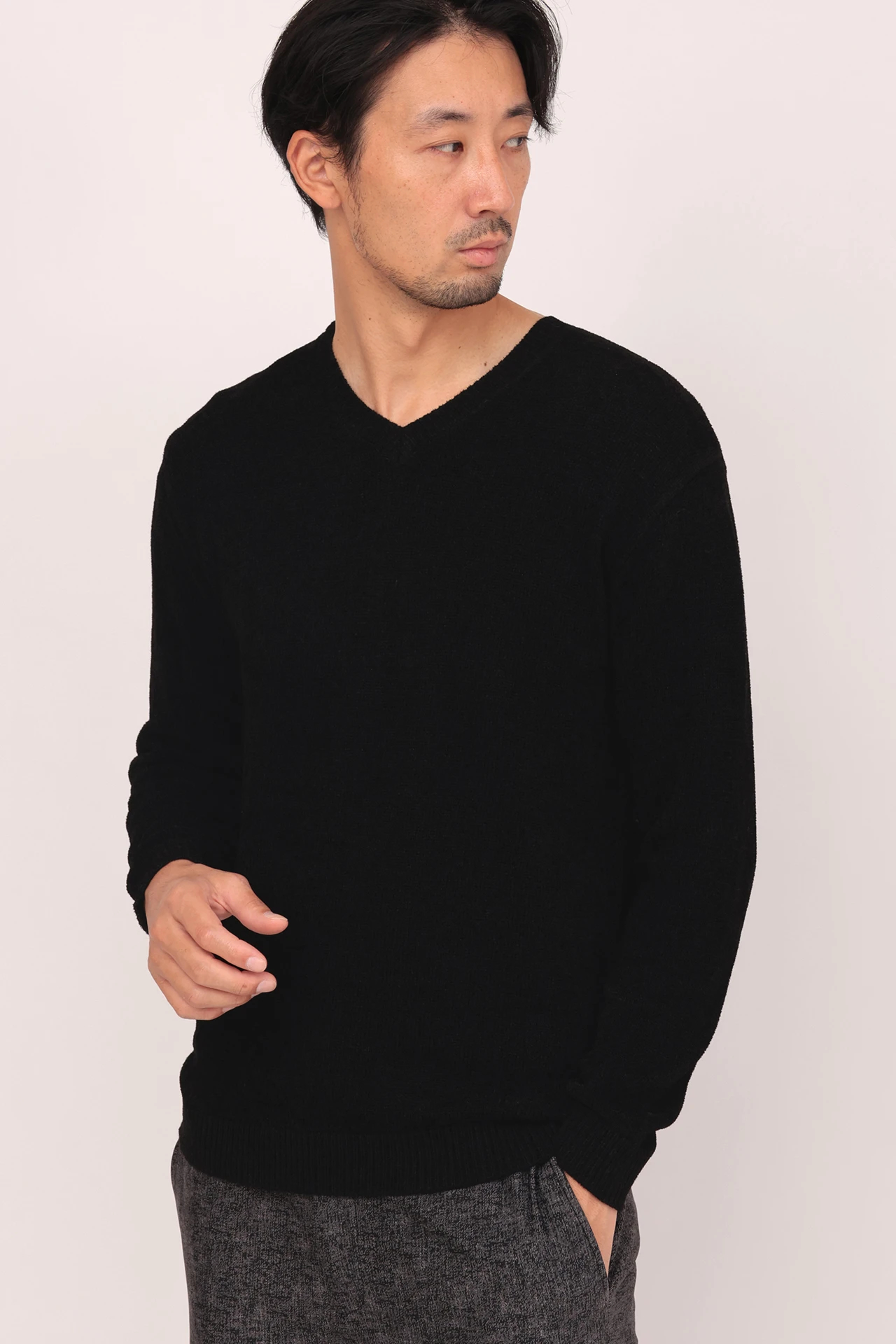 HIGH STREET∴MIXモールVネックニット / HIGH STREET（ハイストリート