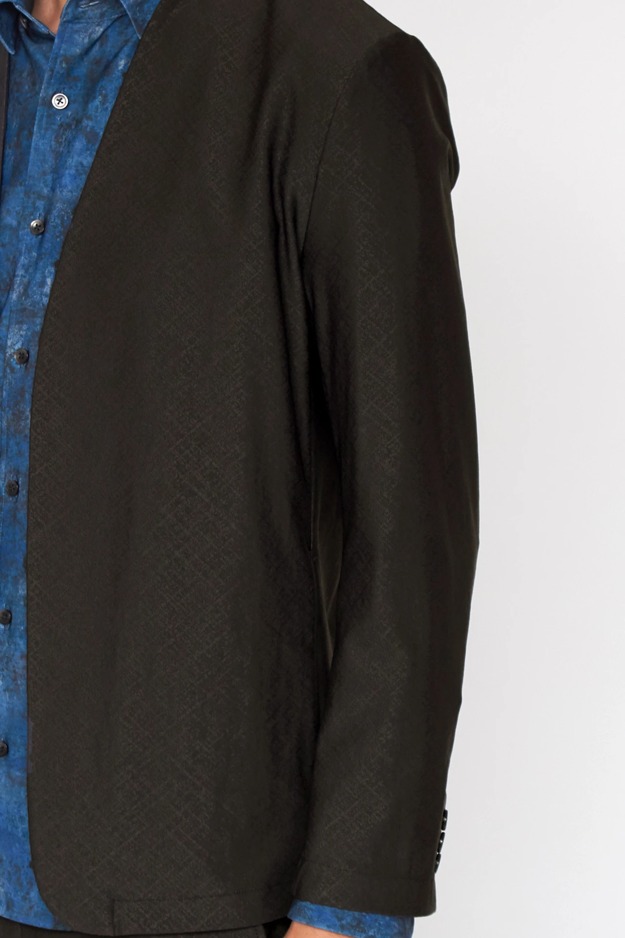 HIGH STREET∴4WAYバイアスチェックジャガードノーカラージャケット