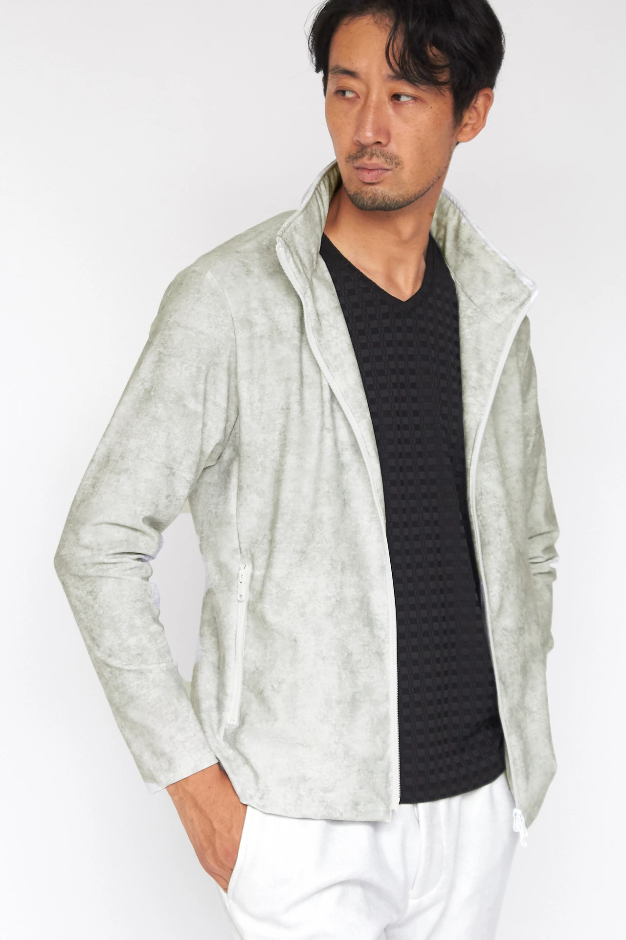 ハイストリート（HIGH STREET）/HIGH STREET∴ハイテンションCONCRETEプリントスタンドブルゾン HIGH STREET∴ハイテンションCONCRETEプリントスタンドブルゾン / HIGH