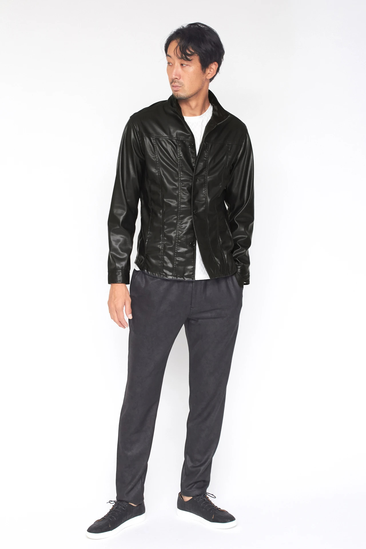 HIGH STREET∴PUコーティングシャツブルゾン / HIGH STREET（ハイ