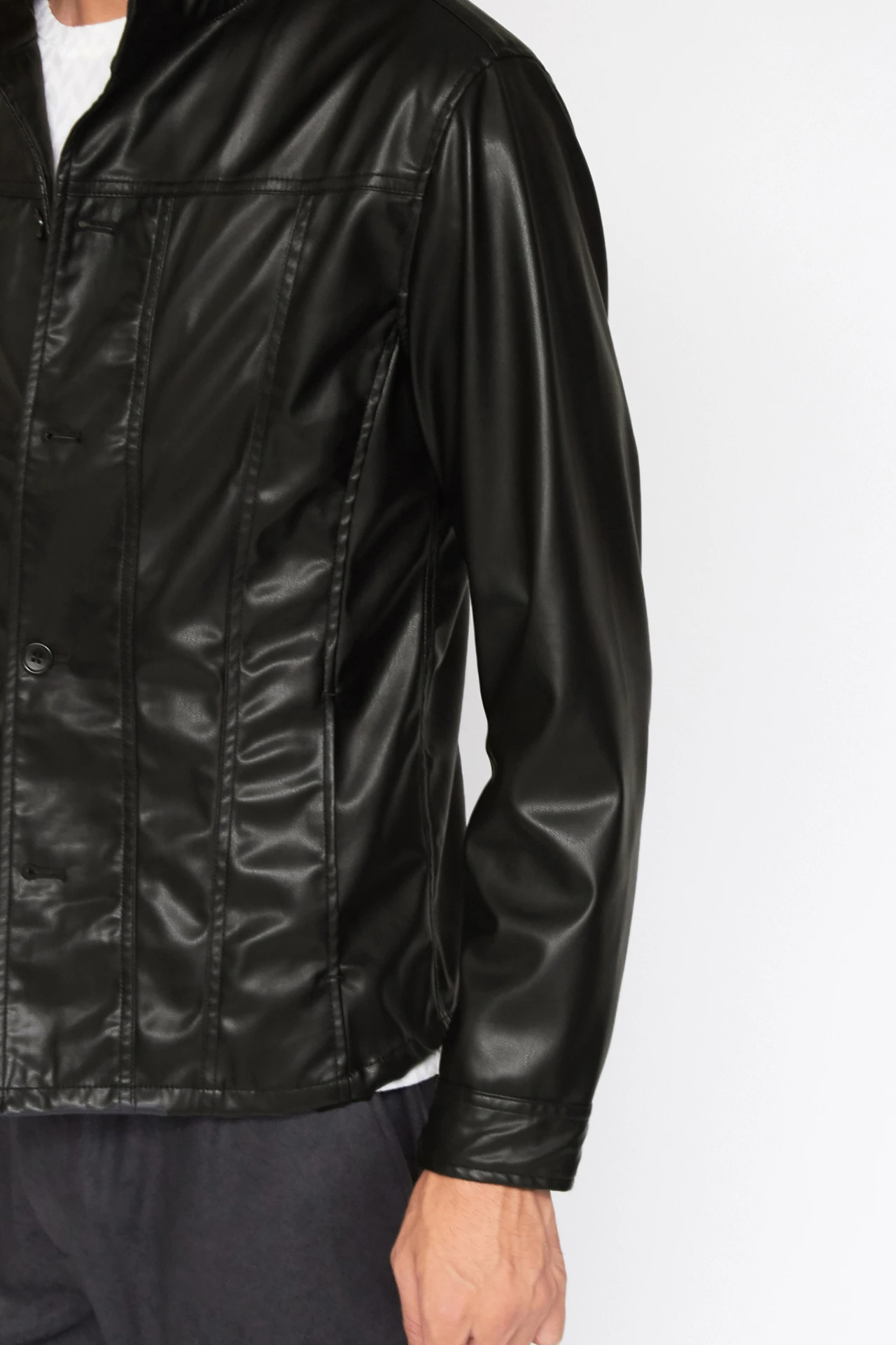 HIGH STREET∴PUコーティングシャツブルゾン / HIGH STREET（ハイ