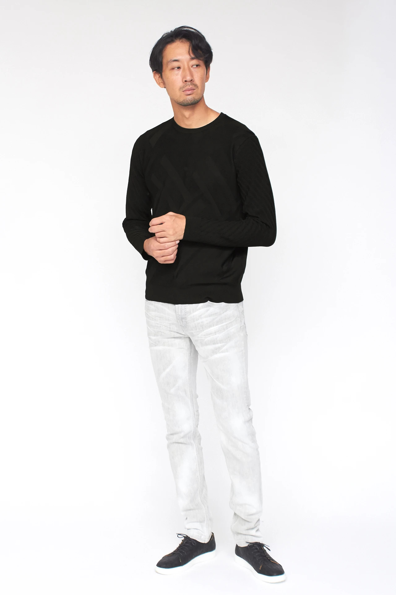 HIGH STREET∴キカリンクスコンビクルーネックニット / HIGH STREET