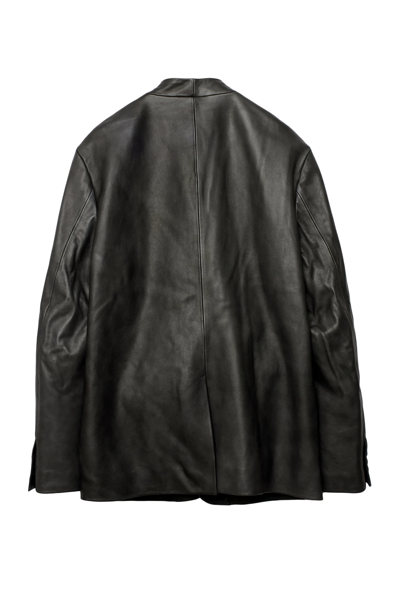 HIGH STREET∴シャドーラムレザーノーカラージャケット / HIGH STREET