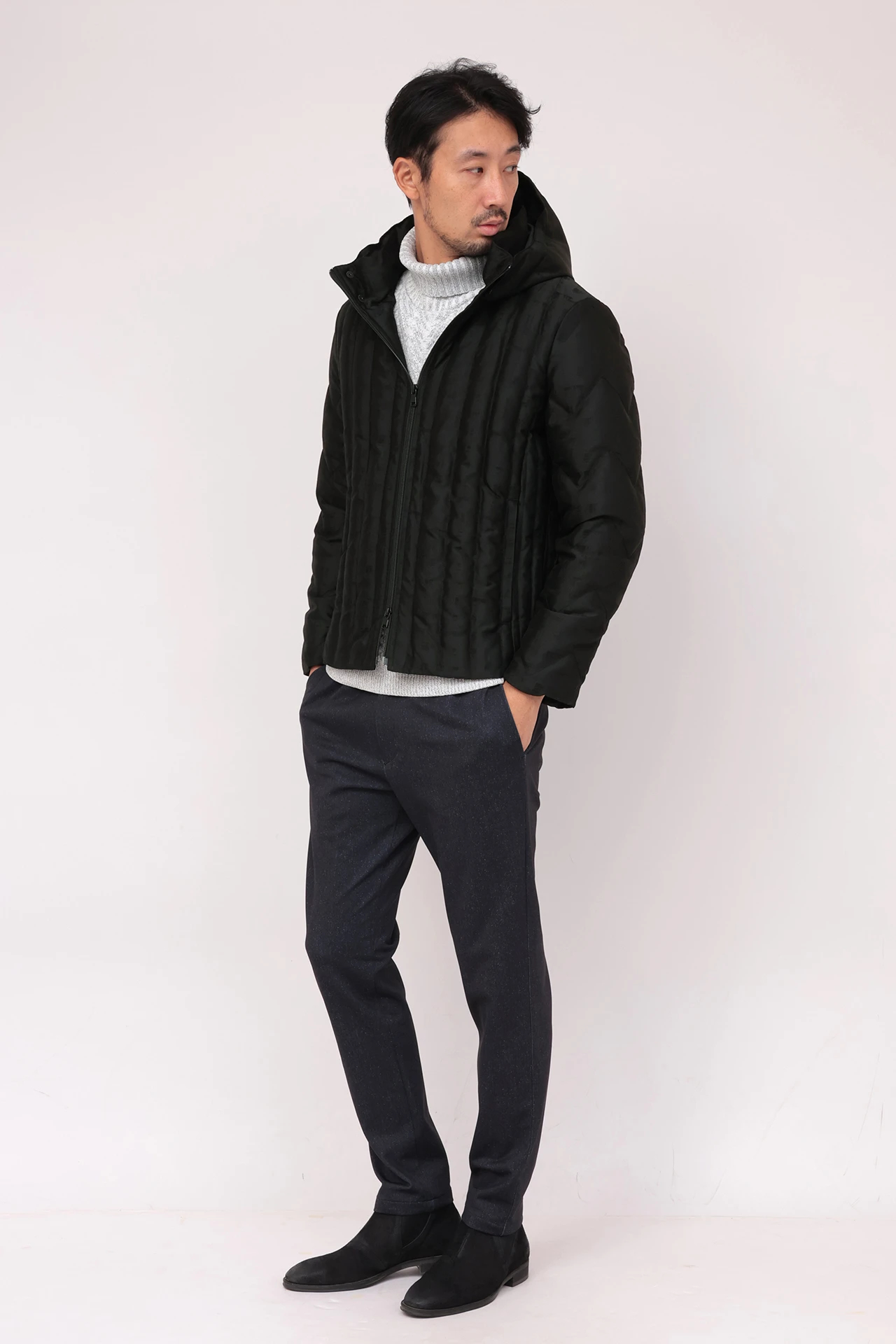 HIGH STREET∴T/Rキルトフーディーダウンブルゾン / HIGH STREET（ハイ