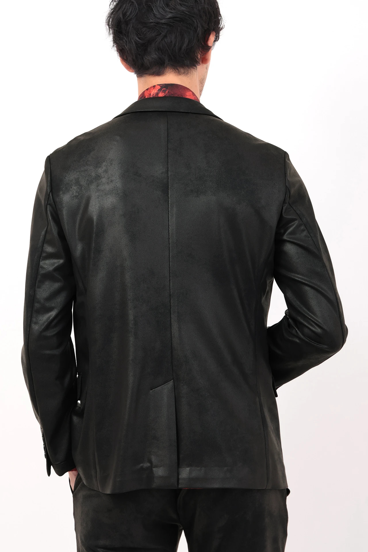 HIGH STREET∴ストレッチレザー調プリントジャケット / HIGH STREET