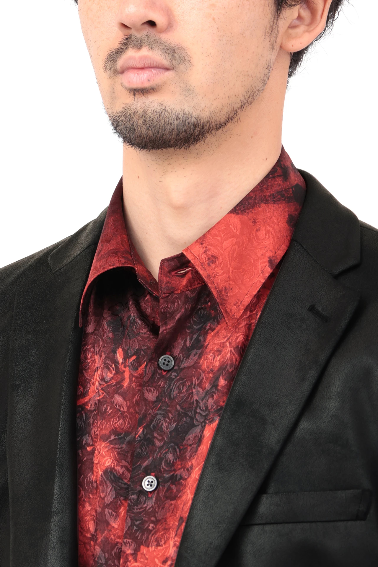 HIGH STREET∴ストレッチレザー調プリントジャケット / HIGH STREET