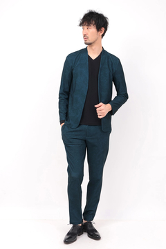 HIGH STREET(ハイストリート) |HIGH STREET∴トリコットメッシュマーブル調プリントノーカラージャケット