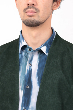 HIGH STREET(ハイストリート) |HIGH STREET∴トリコットメッシュマーブル調プリントノーカラージャケット