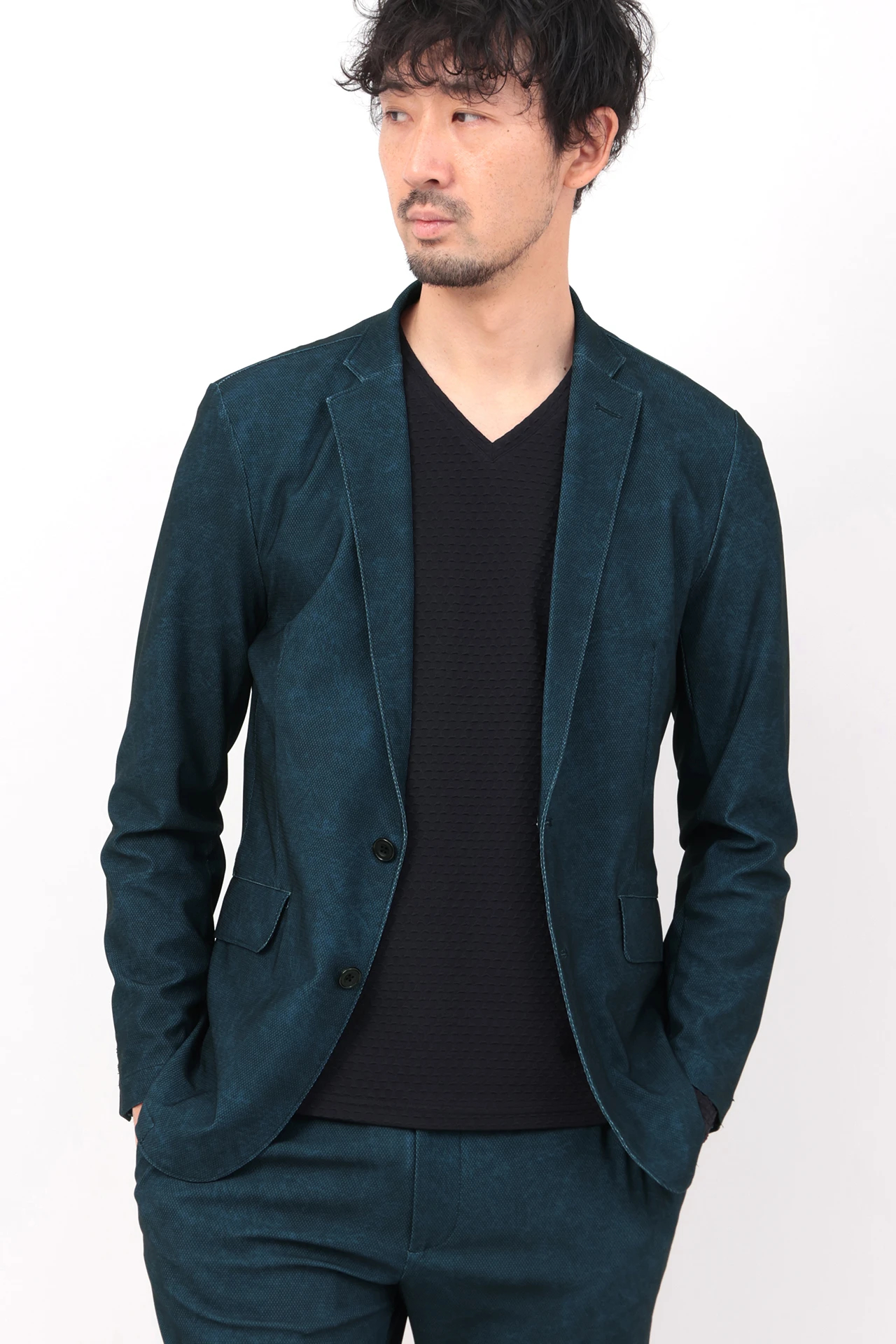 ハイストリート（HIGH STREET）/HIGH STREET∴トリコットメッシュマーブル調プリントジャケット HIGH STREET∴トリコットメッシュマーブル調プリントジャケット / HIGH