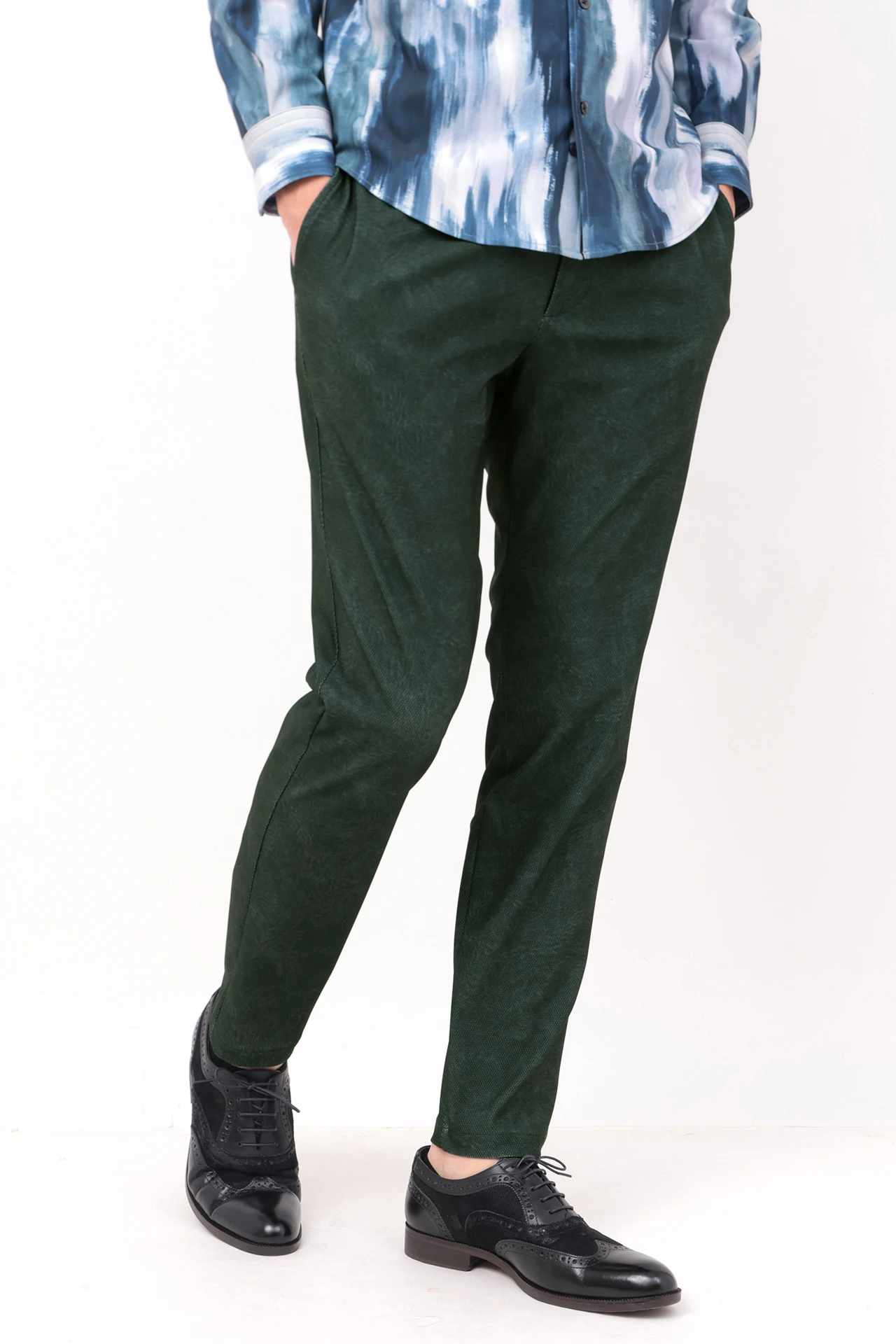 ハイストリート（HIGH STREET）/HIGH STREET∴トリコットメッシュマーブル調プリントイージーパンツ HIGH STREET∴トリコットメッシュマーブル調プリントイージーパンツ