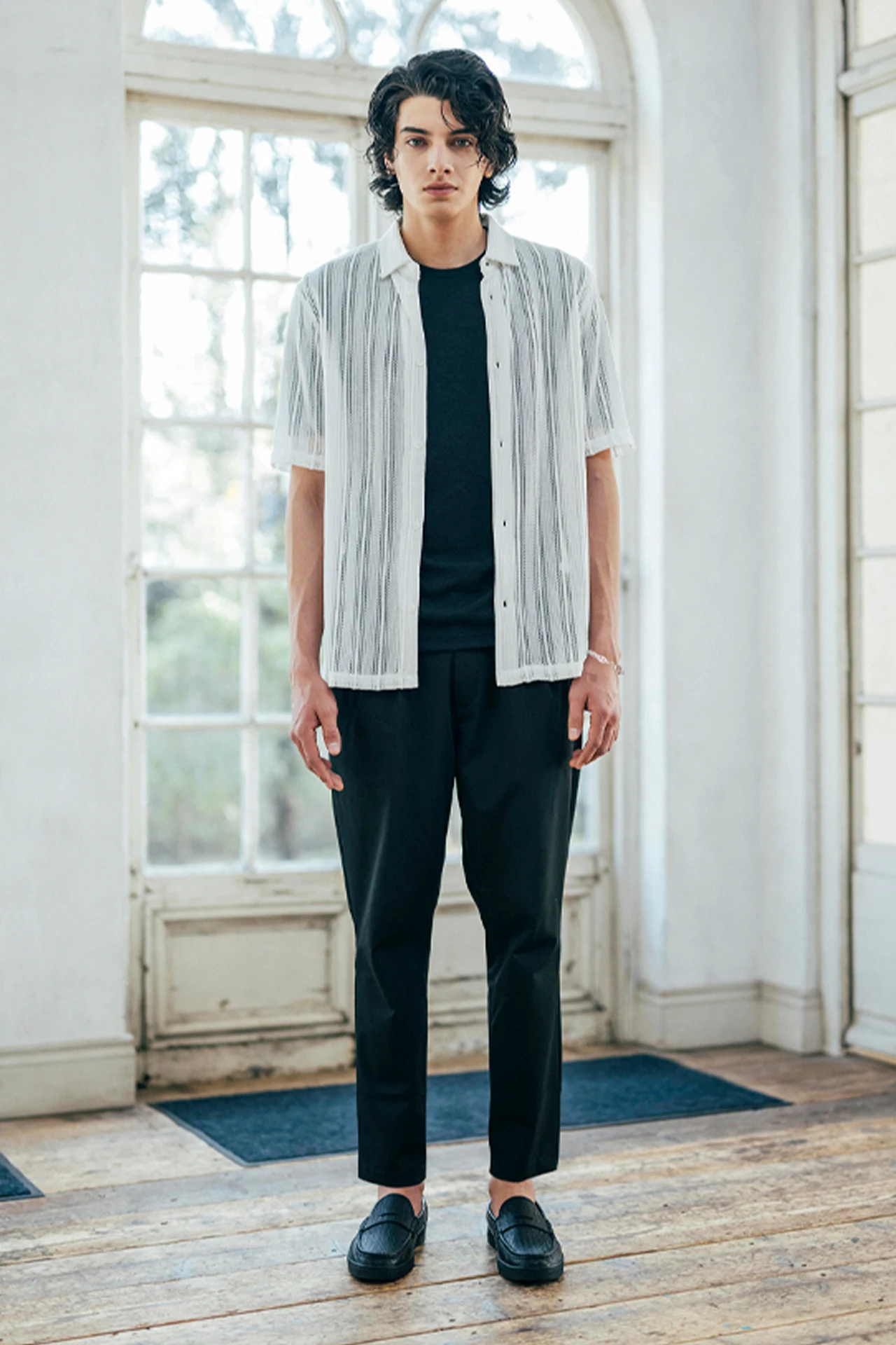 ハイストリート（HIGH STREET）/HIGH STREET∴ヘリンボン型押しレザーローファースニーカー HIGH STREET∴ヘリンボン型押しレザーローファースニーカー / HIGH