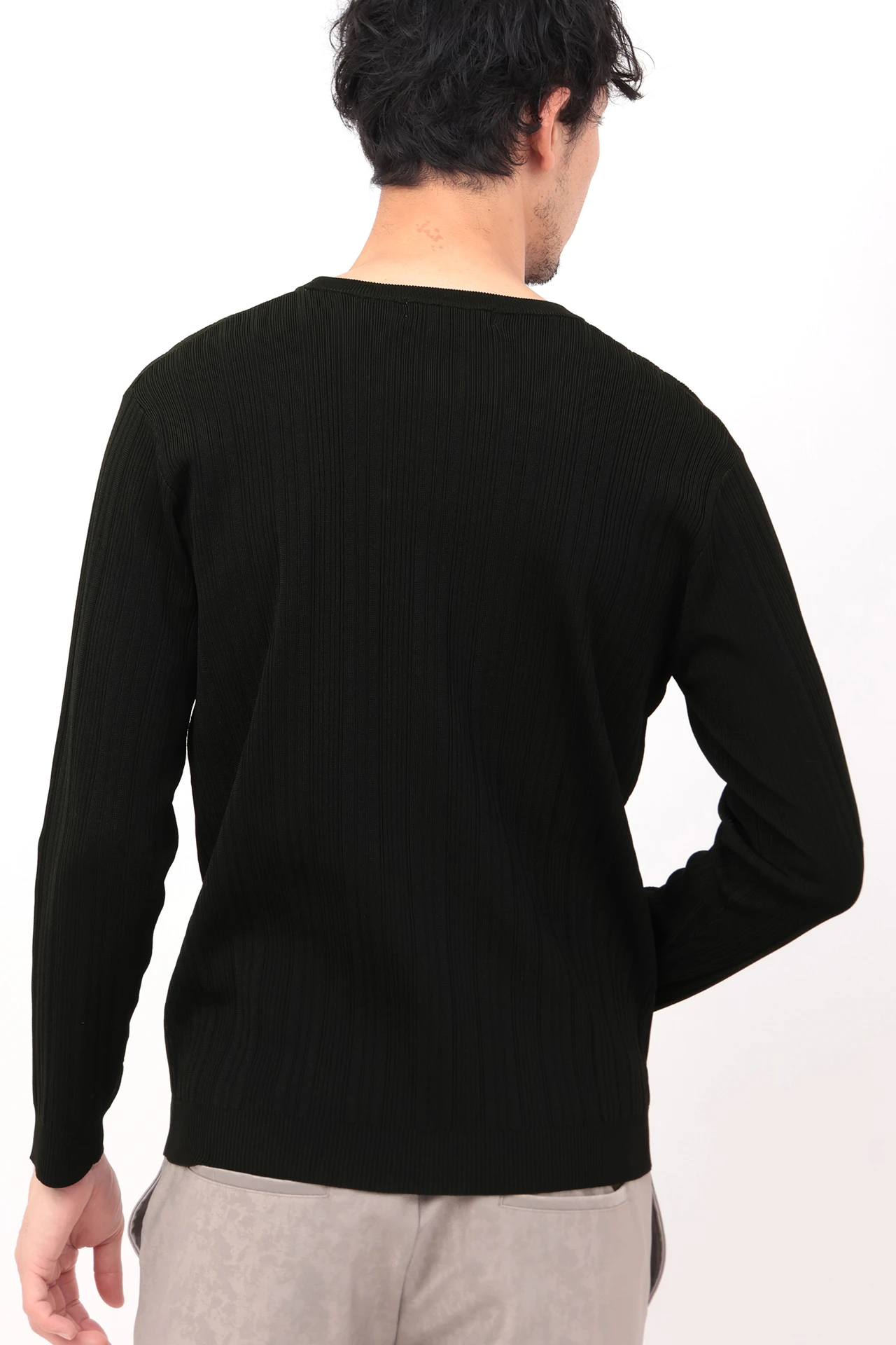 ハイストリート（HIGH STREET）/HIGH STREET∴ブライトランダム針抜き長袖クルーネックニット HIGH STREET∴ブライトランダム針抜き長袖クルーネックニット / HIGH