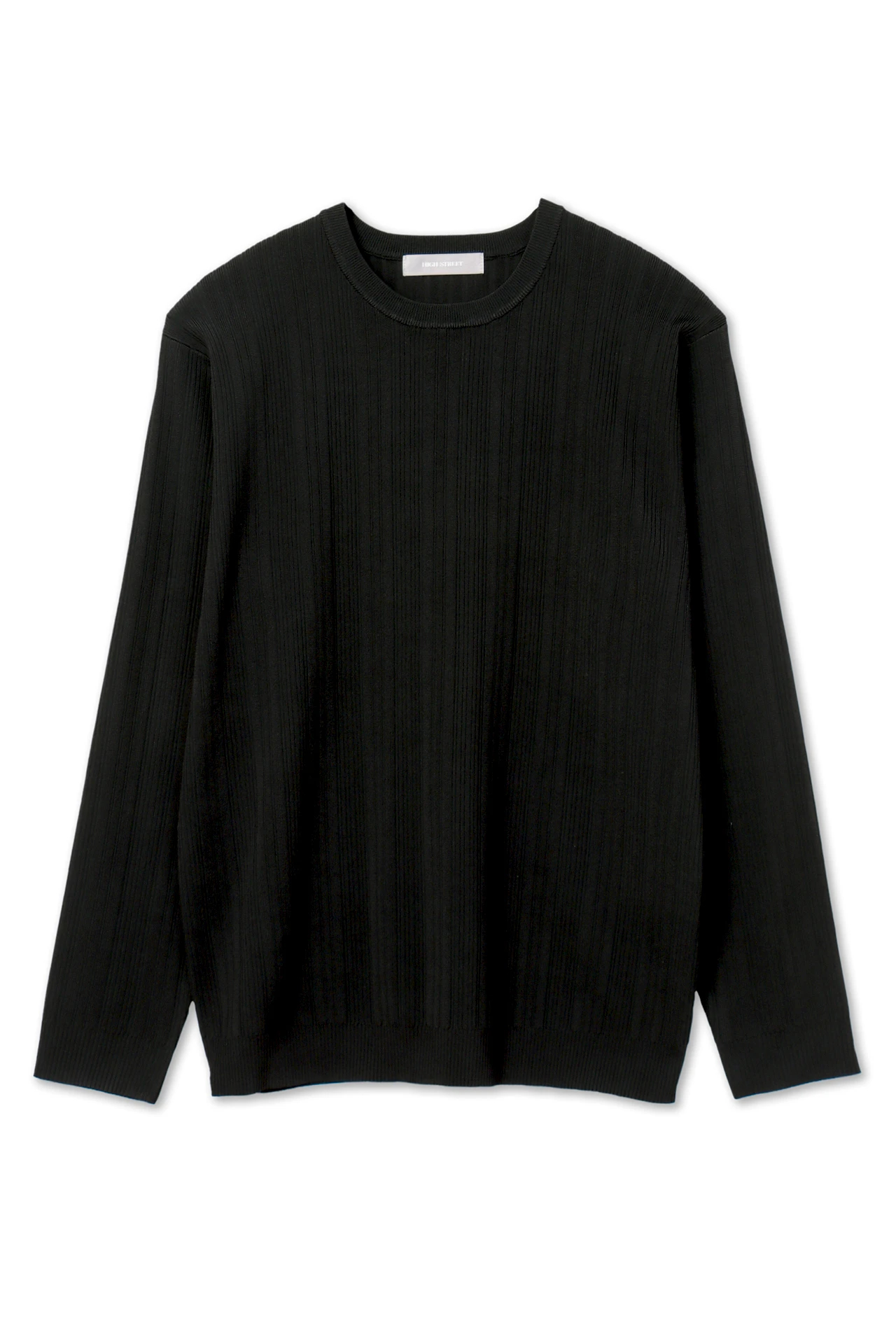 HIGH STREET∴ブライトランダム針抜き長袖クルーネックニット / HIGH