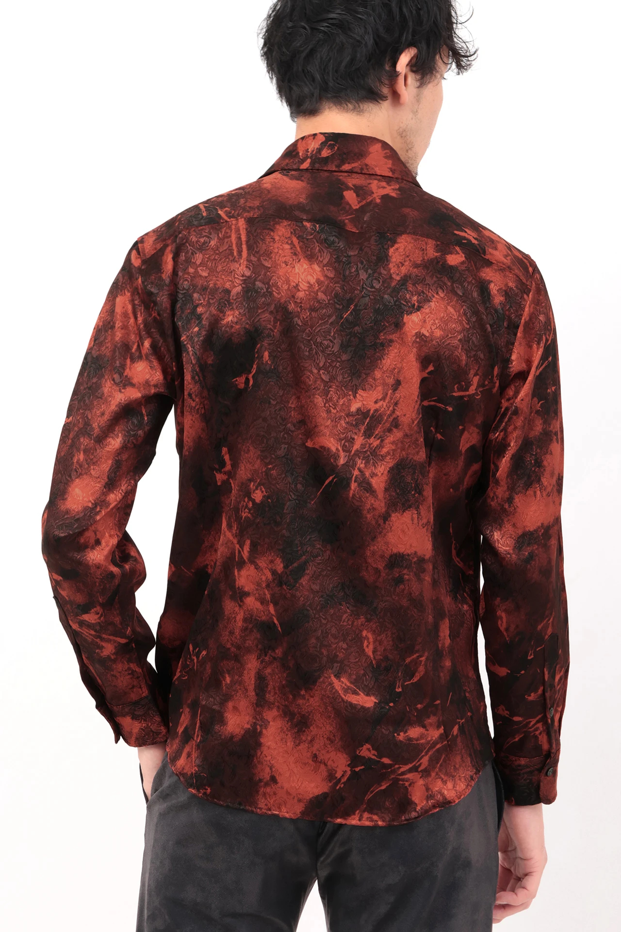 HIGH STREET∴ストレッチサテンJQシャドーローズプリントSH