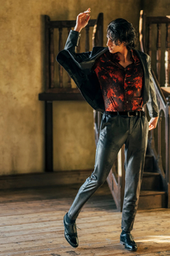 HIGH STREET(ハイストリート) |HIGH STREET∴ストレッチサテンJQシャドーローズプリントSH