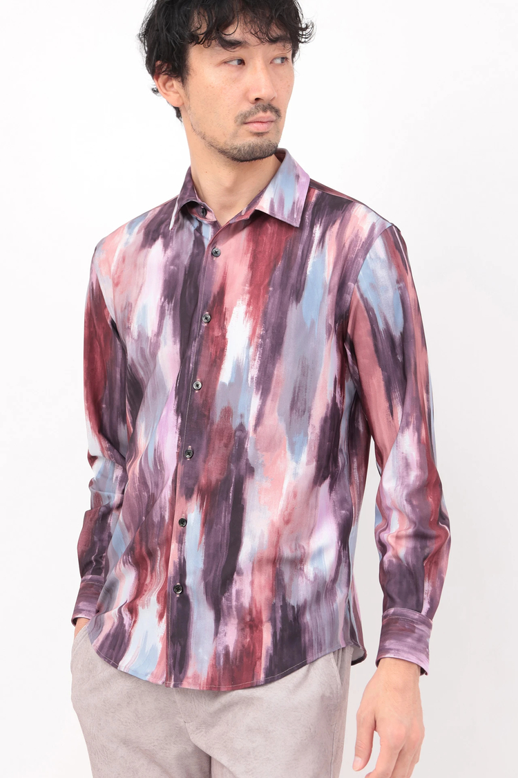 HIGH STREET(ハイストリート) |HIGH STREET∴ハイテンションFlow paintingプリントシャツ