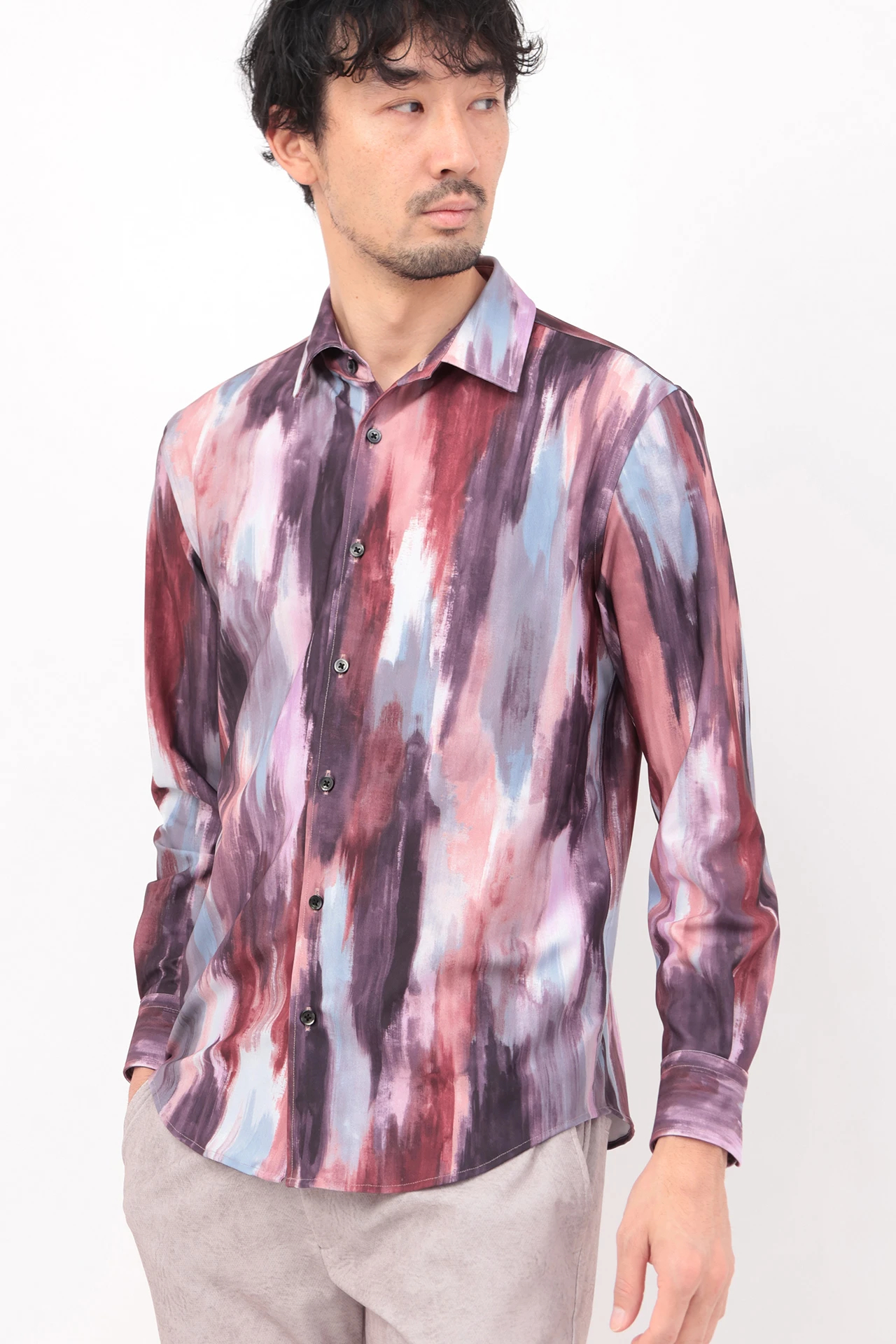 ハイストリート（HIGH STREET）/HIGH STREET∴ハイテンションFlow paintingプリントシャツ HIGH STREET∴ハイテンションFlow paintingプリントシャツ / HIGH