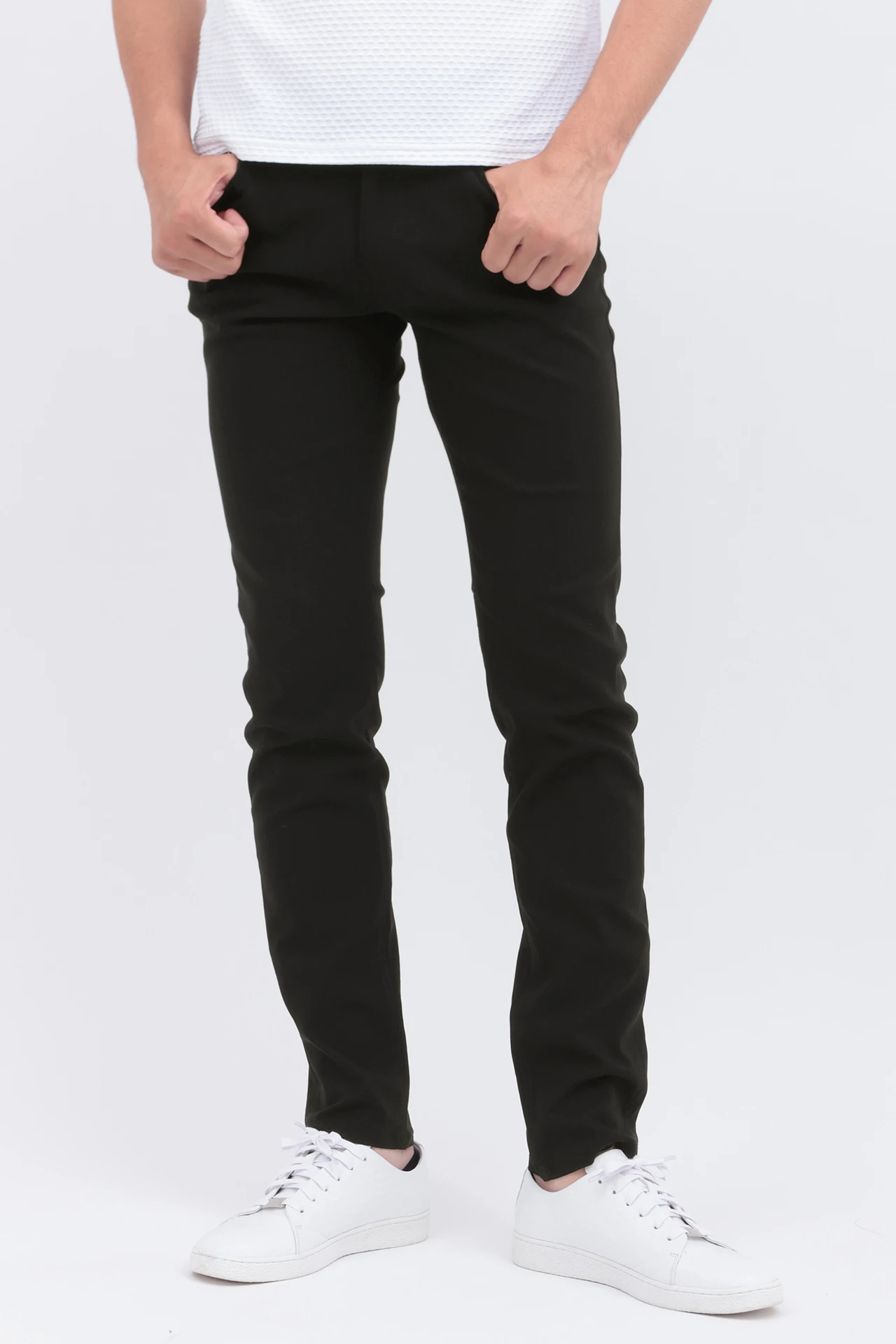 HIGH STREET∴ハイテンションへリンボンスリム5ポケットパンツ / HIGH