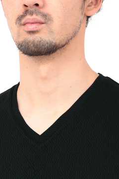 HIGH STREET(ハイストリート) |HIGH STREET∴バイヤスチェックJQ半袖Vネックカットソー