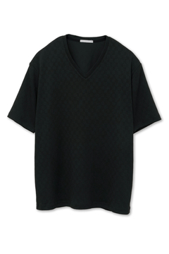 HIGH STREET(ハイストリート) |HIGH STREET∴バイヤスチェックJQ半袖Vネックカットソー