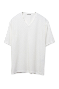 HIGH STREET(ハイストリート) |HIGH STREET∴バイヤスチェックJQ半袖Vネックカットソー