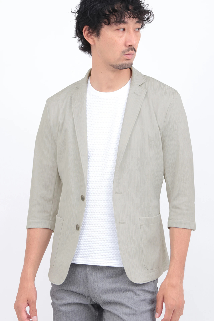 HIGH STREET(ハイストリート) |HIGH STREET∴ブライトウィロージャガード7分袖ジャケット