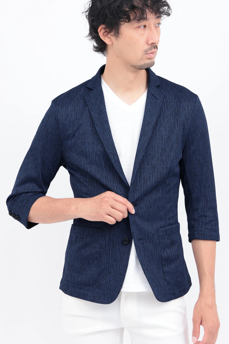 HIGH STREET(ハイストリート) |HIGH STREET∴ブライトウィロージャガード7分袖ジャケット