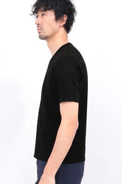 HIGH STREET(ハイストリート) |HIGH STREET∴ABSランダム針抜きテレコ半袖Vネックカットソー