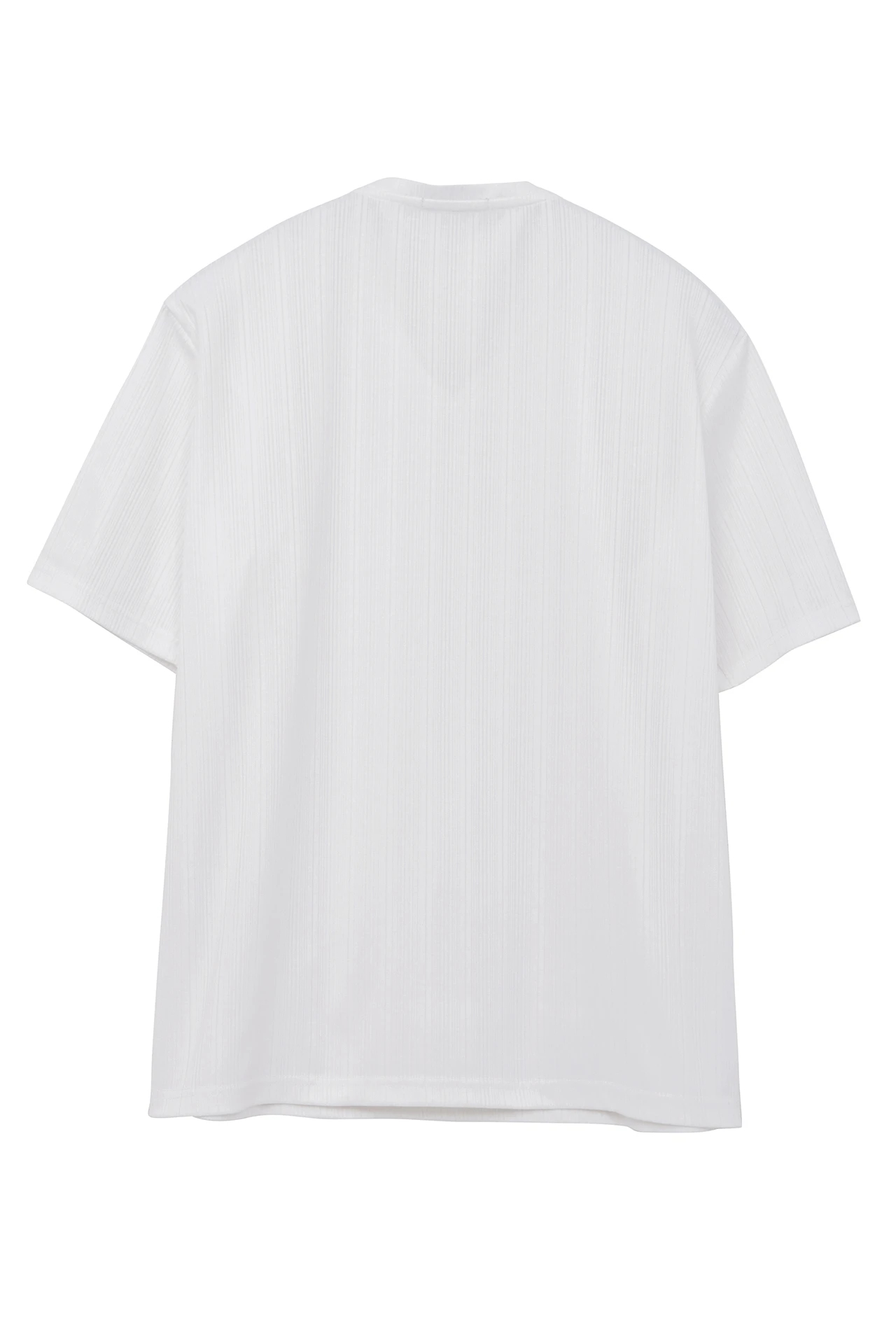 HIGH STREET∴ABSランダム針抜きテレコ半袖Vネックカットソー