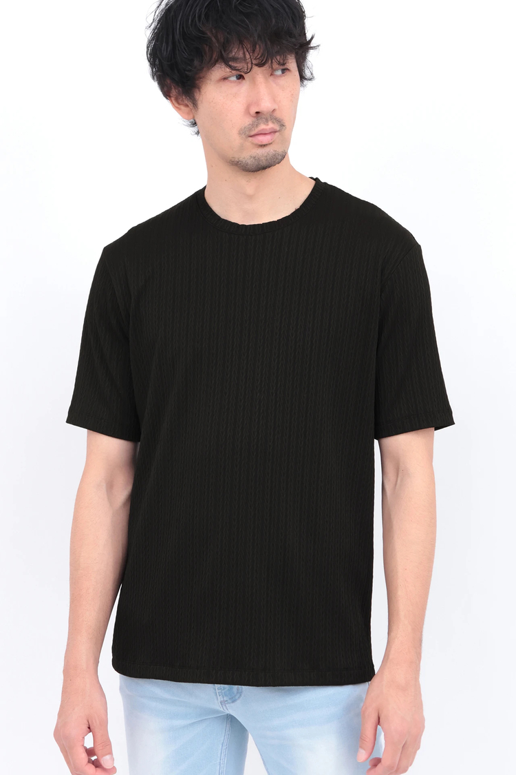 HIGH STREET(ハイストリート) |HIGH STREET∴チェーンストライプクルーネック半袖カットソー