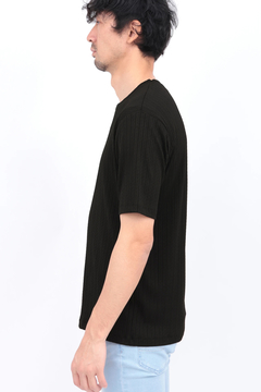 HIGH STREET(ハイストリート) |HIGH STREET∴チェーンストライプクルーネック半袖カットソー