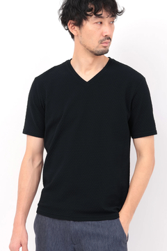 HIGH STREET(ハイストリート) |HIGH STREET∴RIPAトライアングルモノグラムVネック半袖カットソー