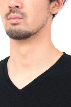 HIGH STREET(ハイストリート) |HIGH STREET∴RIPAトライアングルモノグラムVネック半袖カットソー