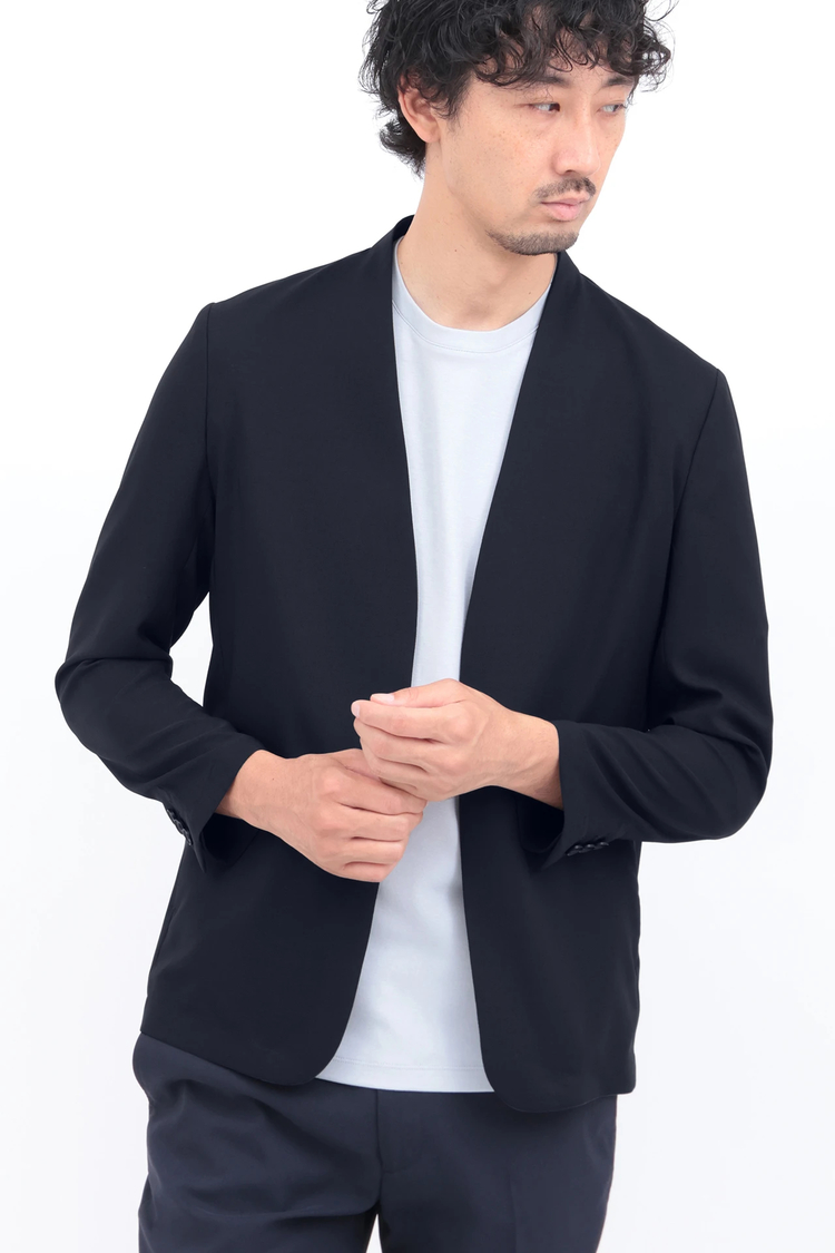 HIGH STREET(ハイストリート) |HIGH STREET∴リフラクスエコストレッチノーカラージャケット