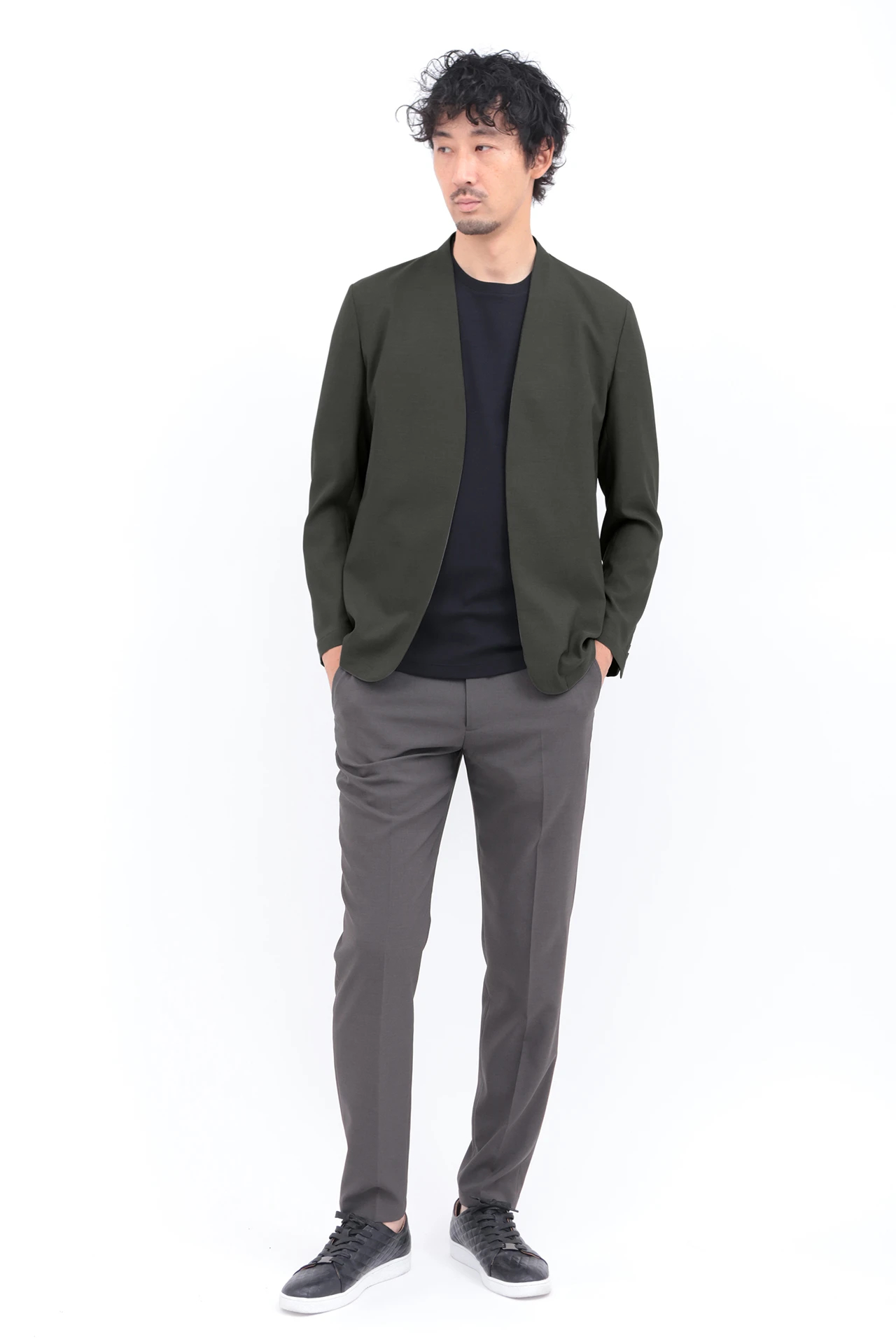 ハイストリート（HIGH STREET）/HIGH STREET∴リフラクスエコストレッチノーカラージャケット HIGH STREET∴リフラクスエコストレッチノーカラージャケット / HIGH