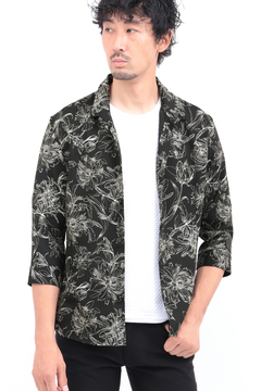 HIGH STREET(ハイストリート) |HIGH STREET∴ラインフラワーショートウイング７分袖シャツ