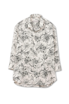 HIGH STREET(ハイストリート) |HIGH STREET∴ラインフラワーショートウイング７分袖シャツ