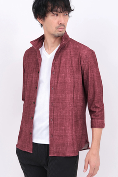 HIGH STREET(ハイストリート) |HIGH STREET∴メランジプリントオブロング７分袖シャツ