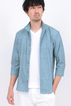 HIGH STREET(ハイストリート) |HIGH STREET∴メランジプリントオブロング７分袖シャツ