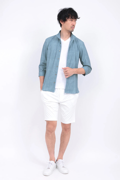 HIGH STREET(ハイストリート) |HIGH STREET∴メランジプリントオブロング７分袖シャツ