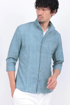 HIGH STREET(ハイストリート) |HIGH STREET∴メランジプリントオブロング７分袖シャツ