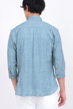 HIGH STREET(ハイストリート) |HIGH STREET∴メランジプリントオブロング７分袖シャツ