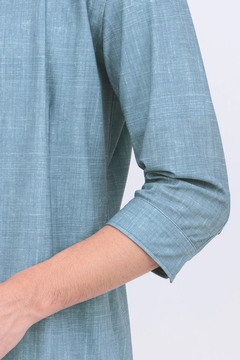 HIGH STREET(ハイストリート) |HIGH STREET∴メランジプリントオブロング７分袖シャツ