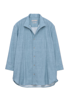 HIGH STREET(ハイストリート) |HIGH STREET∴メランジプリントオブロング７分袖シャツ