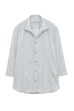 HIGH STREET(ハイストリート) |HIGH STREET∴メランジプリントオブロング７分袖シャツ