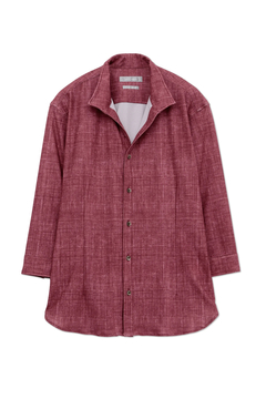 HIGH STREET(ハイストリート) |HIGH STREET∴メランジプリントオブロング７分袖シャツ